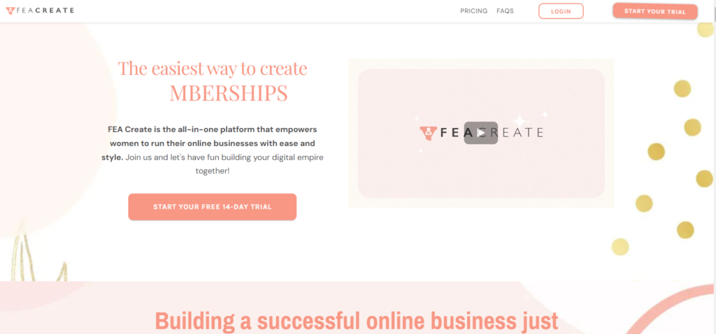 FEA Create Home Page
