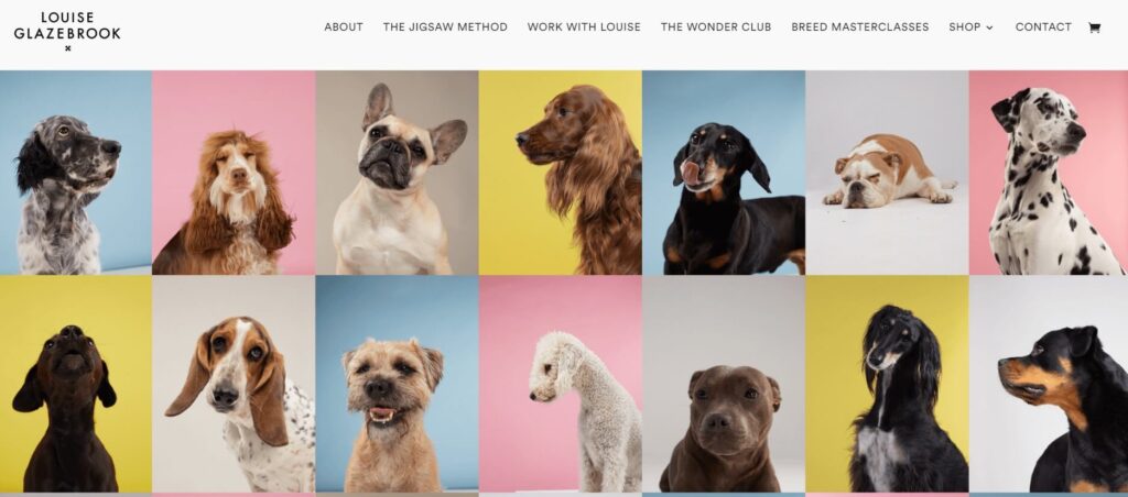 Louise Glazebrook dog trainer website 