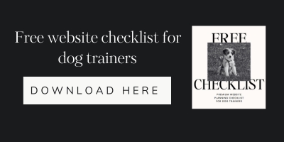 website checklist for dog trainers