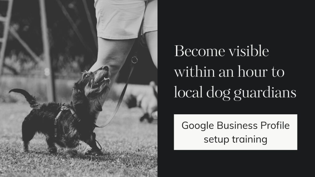 Google Business Profile Setup training for dog trainers